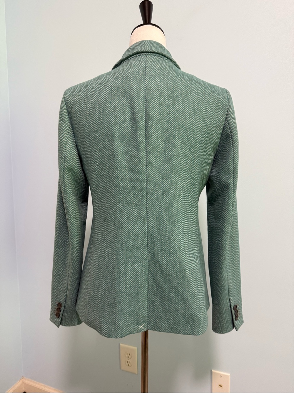 LOFT Sport Turquoise One Button Wool Blend Blazer Size 2 - Picture 4 of 9